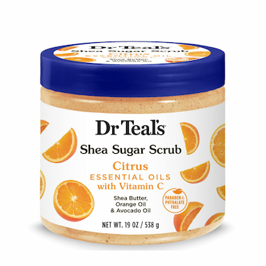 DR TEAL'S SHEA SUGAR BODY SCRUB (CITRUS WITH ESSENTIAL OILS)