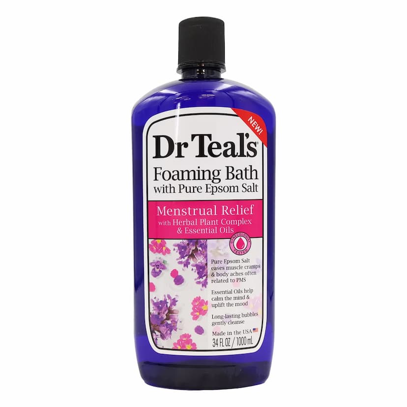 DR TEAL'S FOAMING BATH WITH EPSOM SALT (MENSTRUAL RELIEF)1000ml