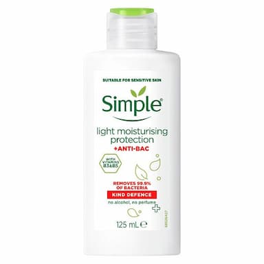 SIMPLE LIGHT MOISTURE PROTECT ANTI-BAC 125ML