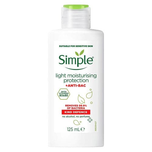 SIMPLE LIGHT MOISTURE PROTECT ANTI-BAC 125ML